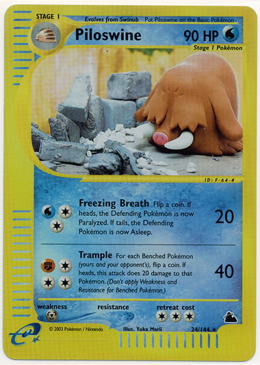 Piloswine H022 — Skyridge (Italian Pokémon TCG card)