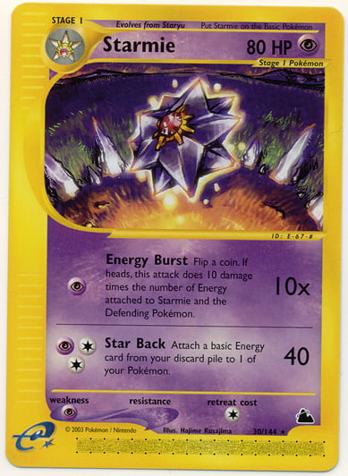 Starmie H028 — Skyridge (Italian Pokémon TCG card)