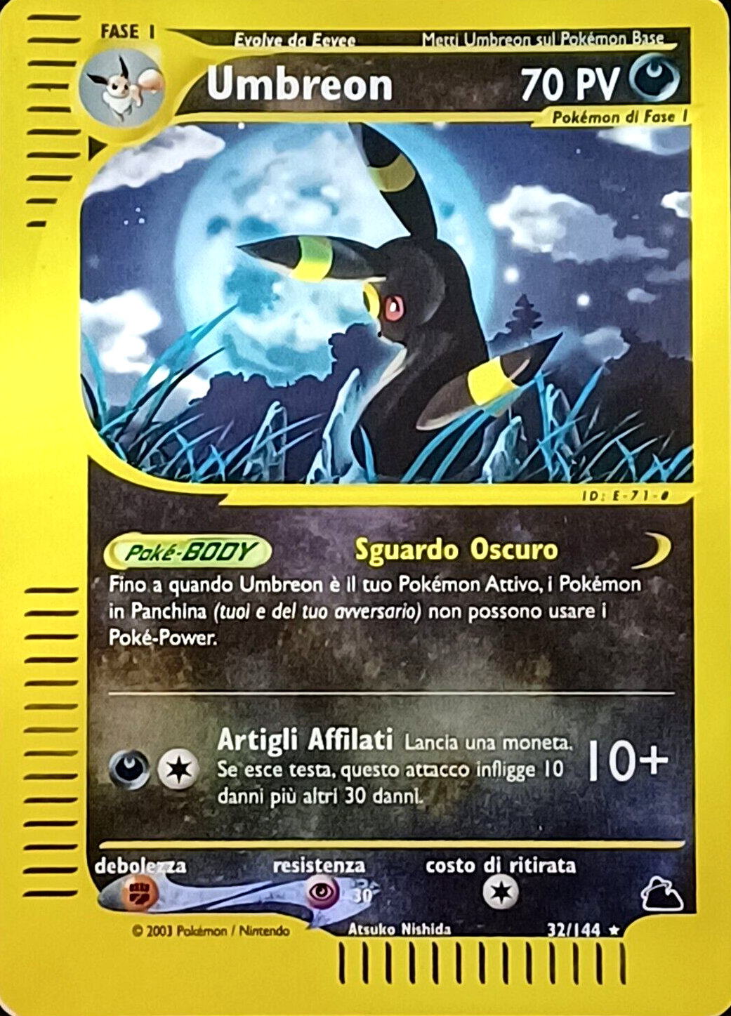 Umbreon H030 — Skyridge (Italian Pokémon TCG card)
