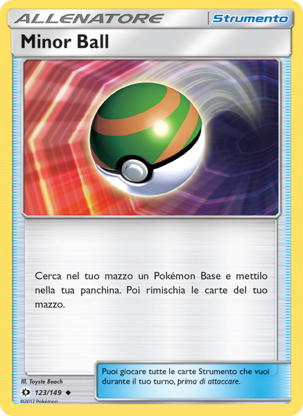 Minor Ball 123/163 — Sole e Luna (Italian Pokémon TCG card)