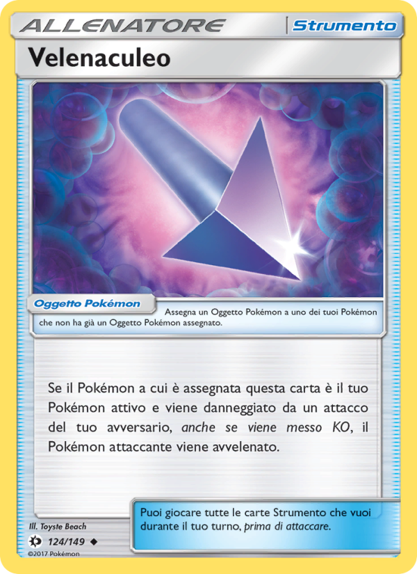 Velenaculeo 124/163 — Sole e Luna (Italian Pokémon TCG card)