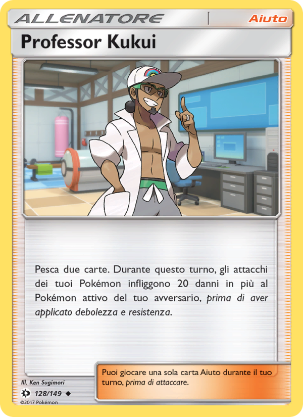 Professor Kukui 128/163 — Sole e Luna (Italian Pokémon TCG card)