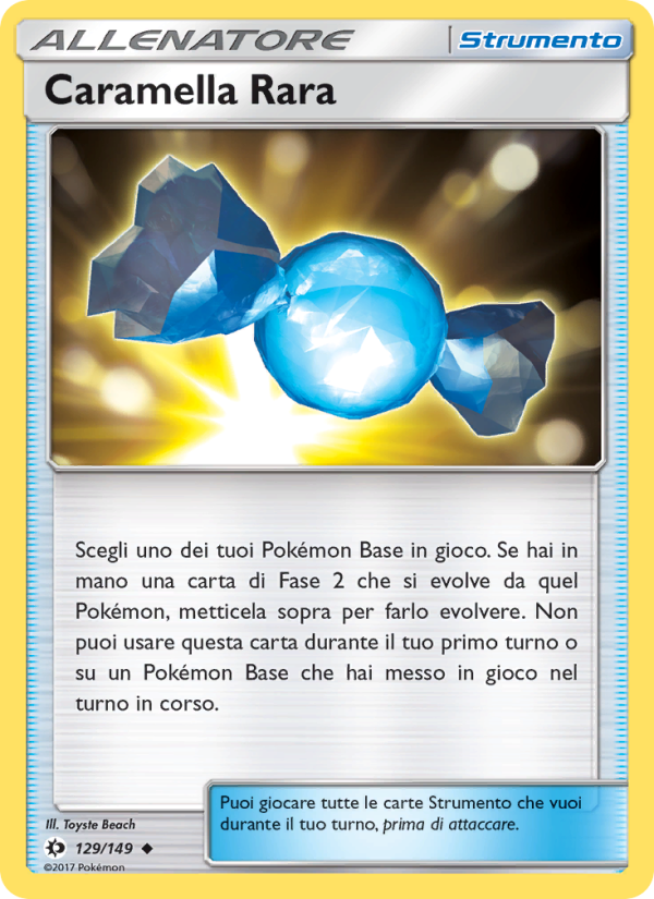 Caramella Rara 129/163 — Sole e Luna (Italian Pokémon TCG card)