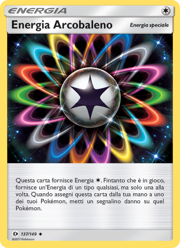 Energia Arcobaleno 137/163 — Sole e Luna (Italian Pokémon TCG card)