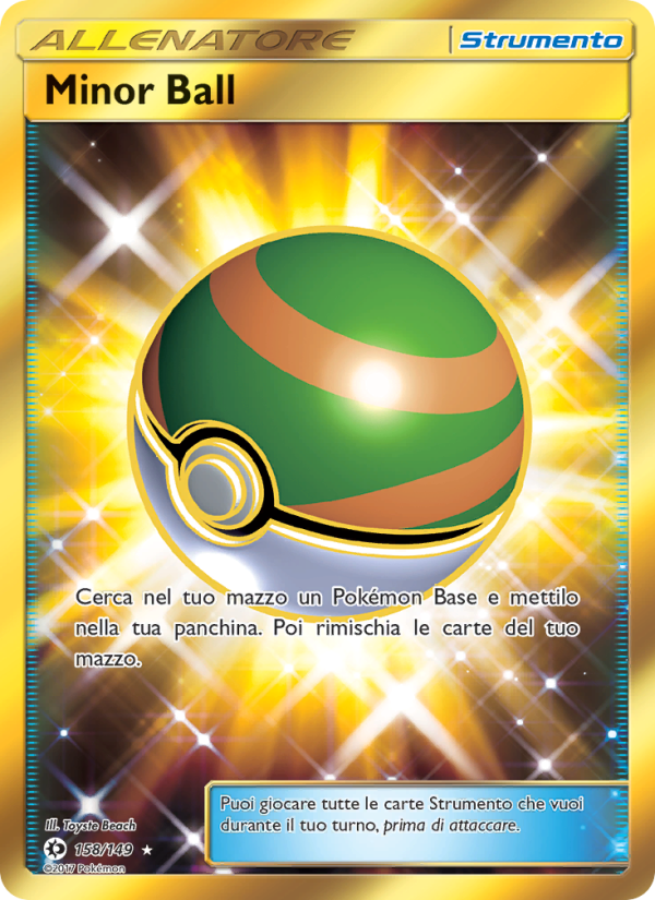 Minor Ball 158/163 — Sole e Luna (Italian Pokémon TCG card)