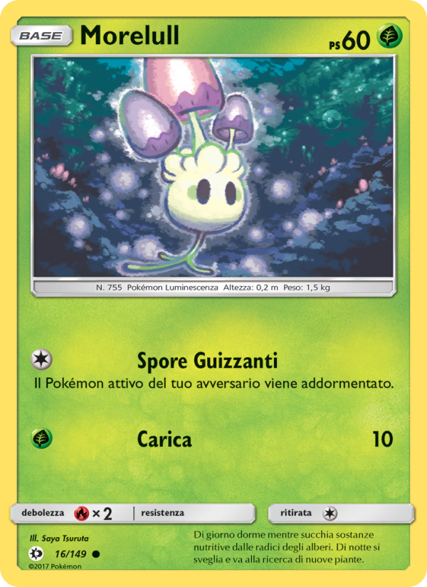 Morelull 016/163 — Sole e Luna (Italian Pokémon TCG card)