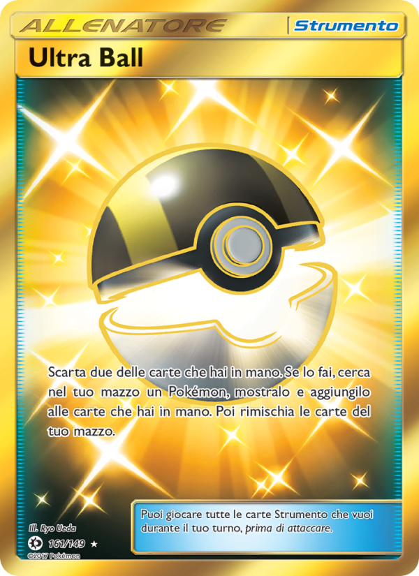 Ultra Ball 161/163 — Sole e Luna (Italian Pokémon TCG card)