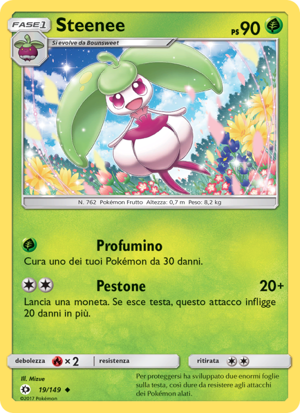 Steenee 019/163 — Sun & Moon (Italian Pokémon TCG card)