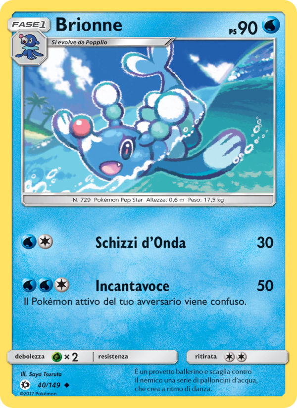 Brionne 040/163 — Sole e Luna (Italian Pokémon TCG card)