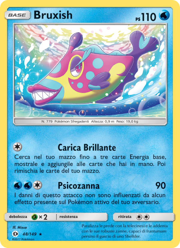 Bruxish 048/163 — Sole e Luna (Italian Pokémon TCG card)