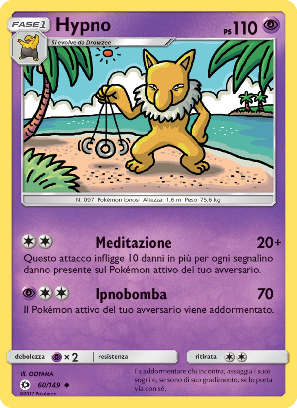 Hypno 060/163 — Sole e Luna (Italian Pokémon TCG card)