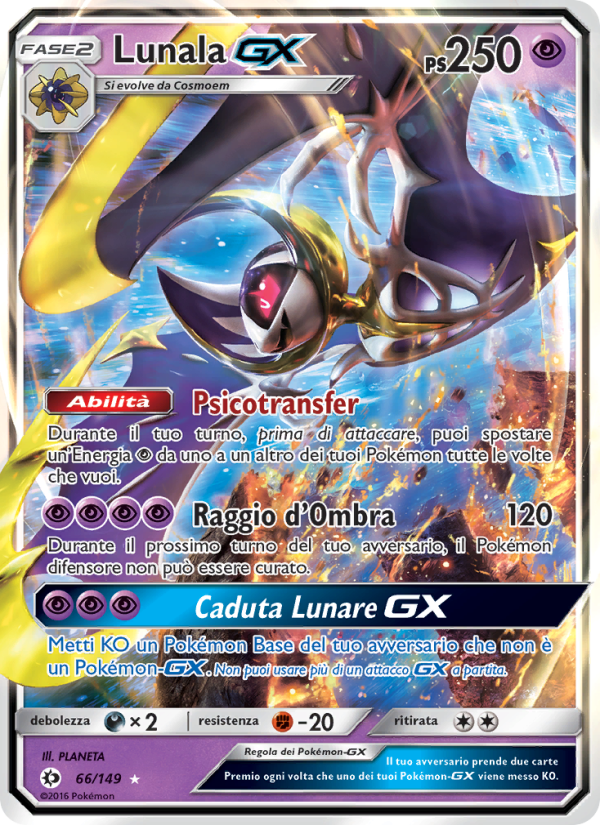 Lunala GX 066/163 — Sole e Luna (Italian Pokémon TCG card)