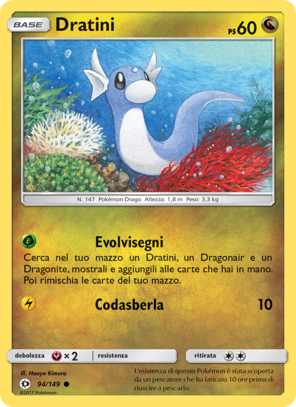 Dratini 094/163 — Sole e Luna (Italian Pokémon TCG card)