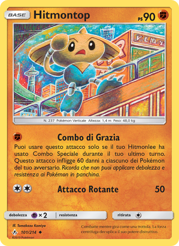 Hitmontop 101/234 — Legami Inossidabili (Italian Pokémon TCG card)