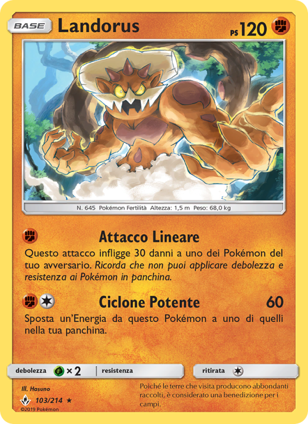 Landorus 103/234 — Legami Inossidabili (Italian Pokémon TCG card)
