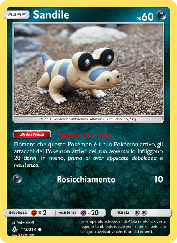 Sandile 113/234 — Legami Inossidabili (Italian Pokémon TCG card)