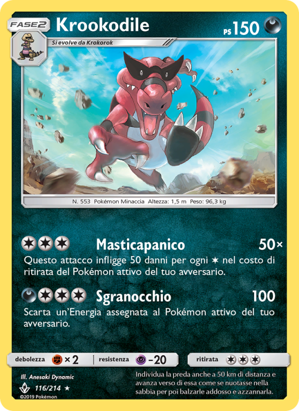 Krookodile 116/234 — Legami Inossidabili (Italian Pokémon TCG card)