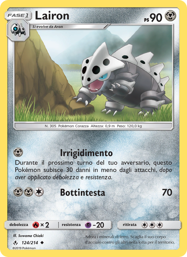 Lairon 124/234 — Legami Inossidabili (Italian Pokémon TCG card)