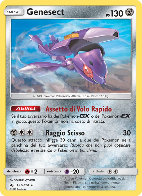 Genesect 127/234 — Legami Inossidabili (Italian Pokémon TCG card)