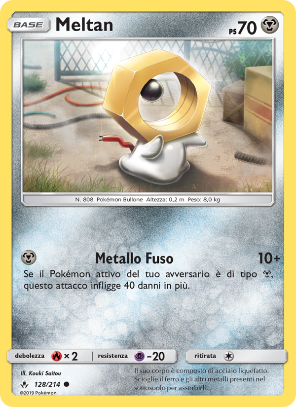 Meltan 128/234 — Legami Inossidabili (Italian Pokémon TCG card)