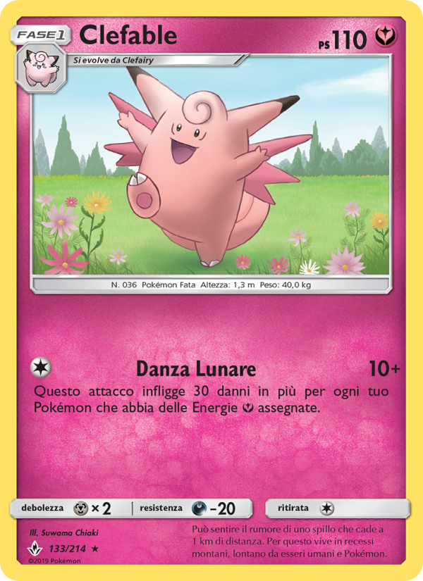 Clefable 133/234 — Legami Inossidabili (Italian Pokémon TCG card)