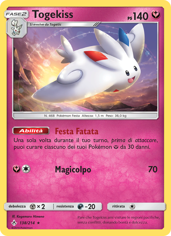 Togekiss 138/234 — Legami Inossidabili (Italian Pokémon TCG card)