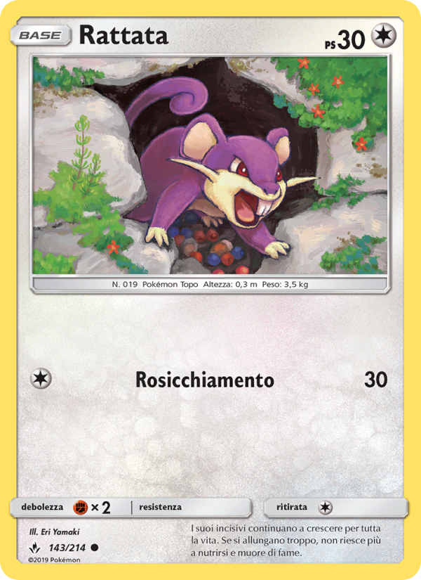 Rattata 143/234 — Legami Inossidabili (Italian Pokémon TCG card)