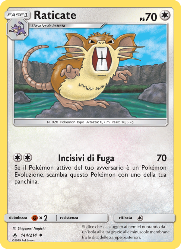 Raticate 144/234 — Legami Inossidabili (Italian Pokémon TCG card)