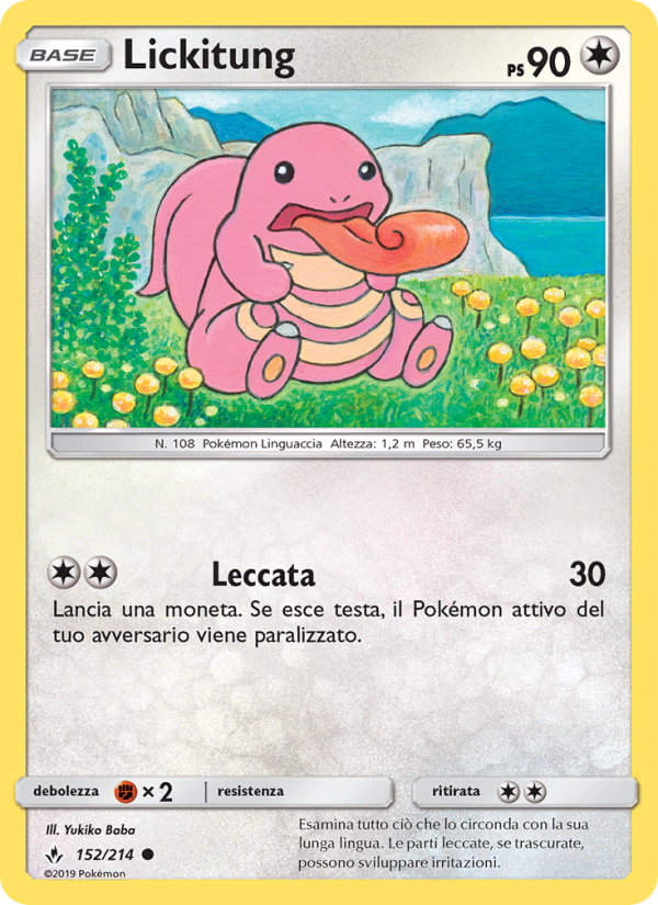 Lickitung 152/234 — Legami Inossidabili (Italian Pokémon TCG card)