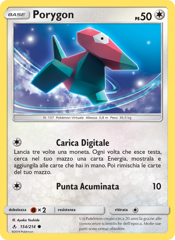 Porygon 154/234 — Legami Inossidabili (Italian Pokémon TCG card)