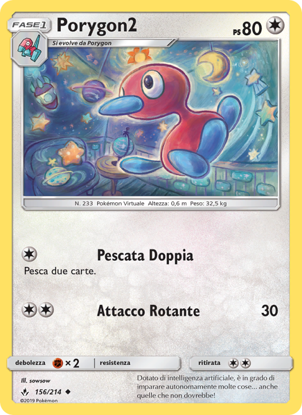 Porygon2 156/234 — Legami Inossidabili (Italian Pokémon TCG card)