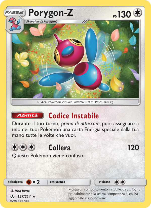 Porygon-Z 157/234 — Legami Inossidabili (Italian Pokémon TCG card)