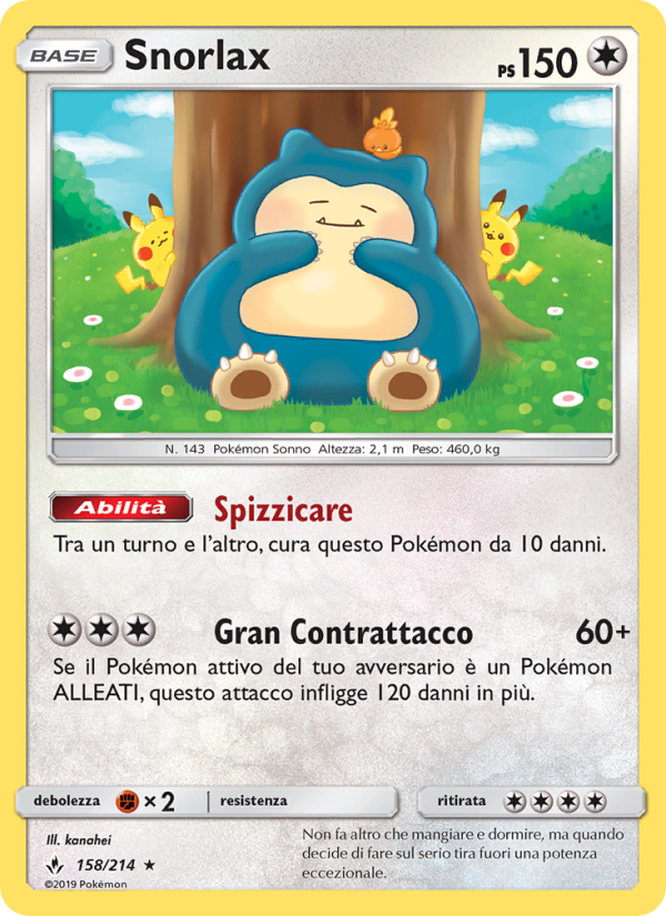 Snorlax 158/234 — Legami Inossidabili (Italian Pokémon TCG card)