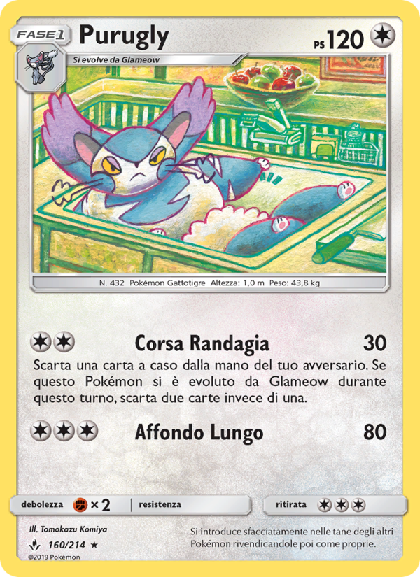 Purugly 160/234 — Legami Inossidabili (Italian Pokémon TCG card)