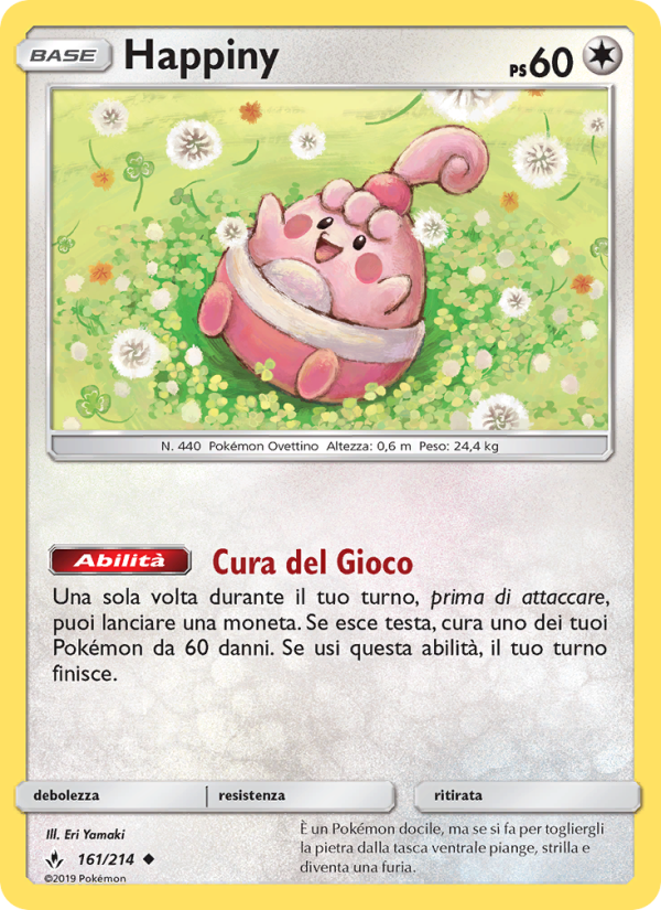 Happiny 161/234 — Legami Inossidabili (Italian Pokémon TCG card)
