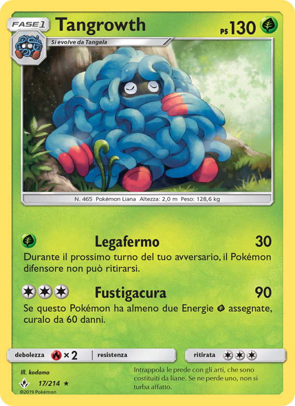 Tangrowth 017/234 — Legami Inossidabili (Italian Pokémon TCG card)