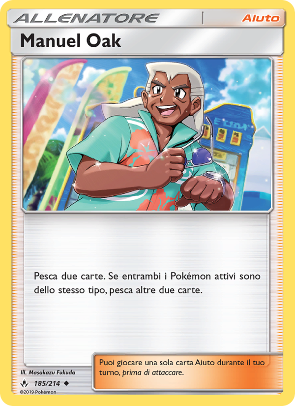 Manuel Oak 185/234 — Legami Inossidabili (Italian Pokémon TCG card)