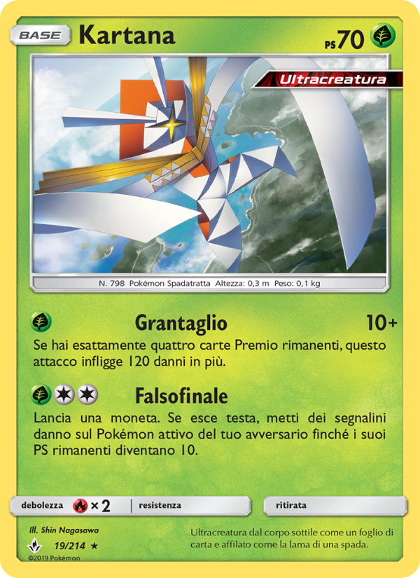Kartana 019/234 — Legami Inossidabili (Italian Pokémon TCG card)