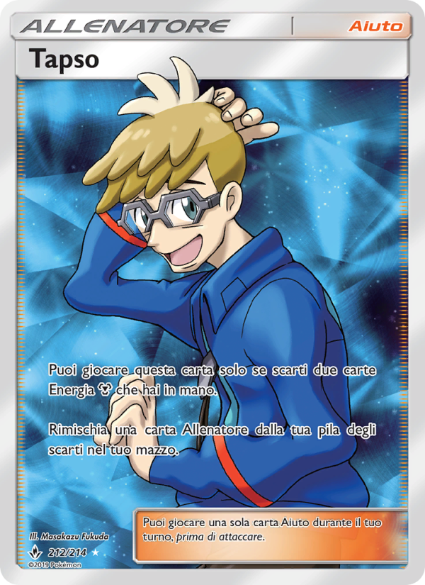 Tapso 212/234 — Unbroken Bonds (Italian Pokémon TCG card)