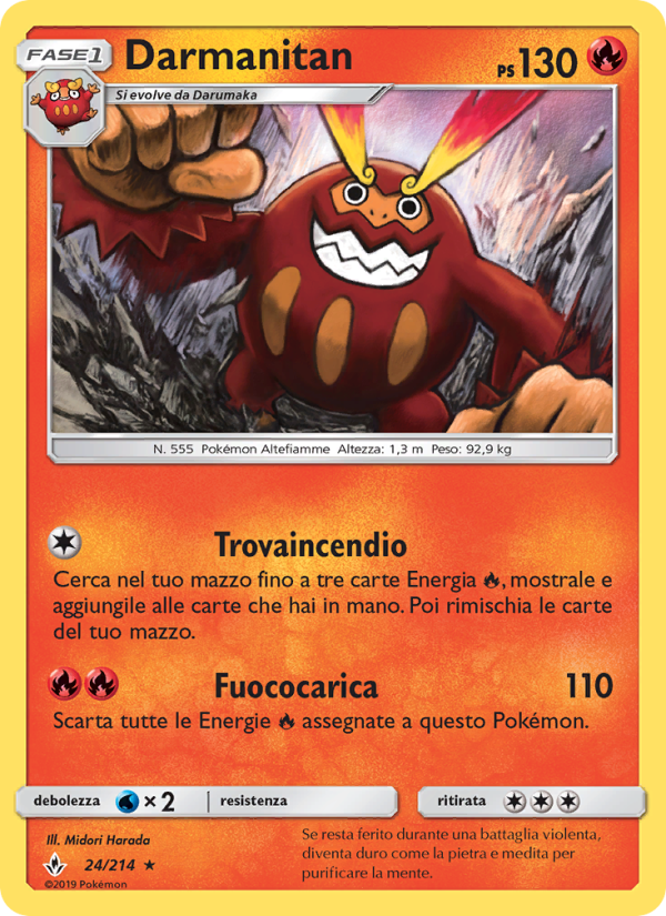 Darmanitan 024/234 — Legami Inossidabili (Italian Pokémon TCG card)