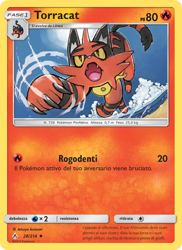 Torracat 028/234 — Legami Inossidabili (Italian Pokémon TCG card)