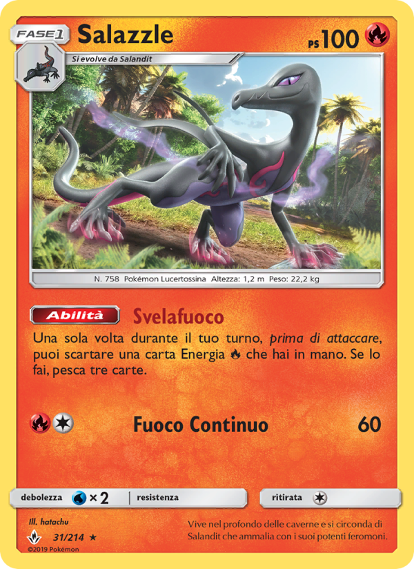 Salazzle 031/234 — Legami Inossidabili (Italian Pokémon TCG card)