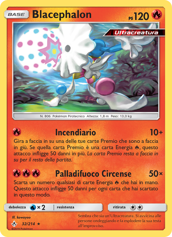 Blacephalon 032/234 — Legami Inossidabili (Italian Pokémon TCG card)