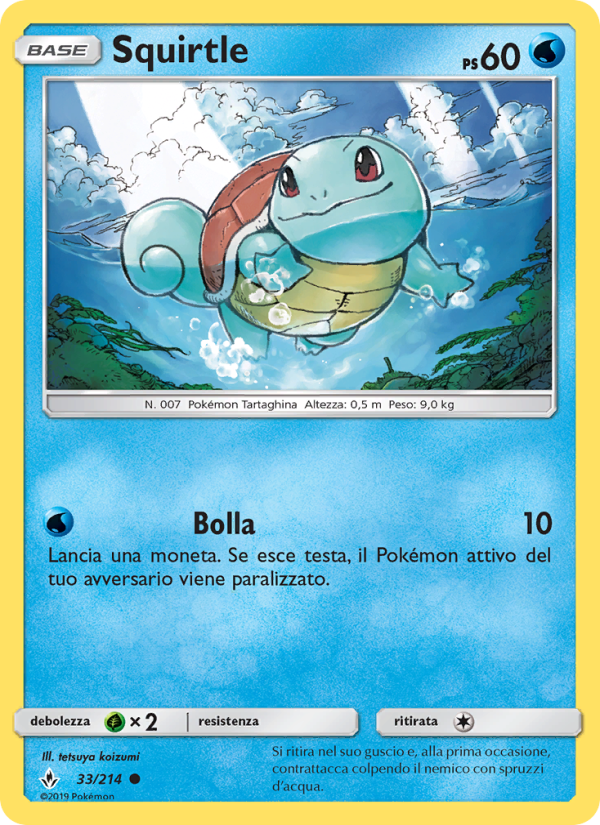Squirtle 033/234 — Legami Inossidabili (Italian Pokémon TCG card)
