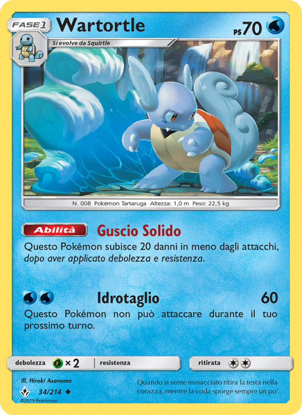 Wartortle 034/234 — Legami Inossidabili (Italian Pokémon TCG card)