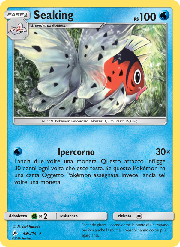 Seaking 049/234 — Legami Inossidabili (Italian Pokémon TCG card)