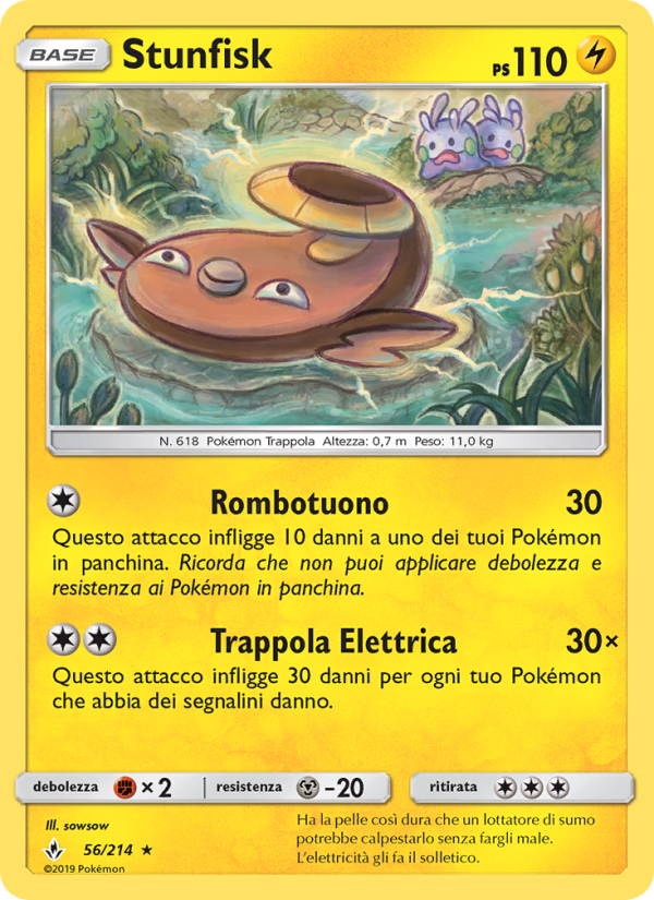 Stunfisk 056/234 — Legami Inossidabili (Italian Pokémon TCG card)