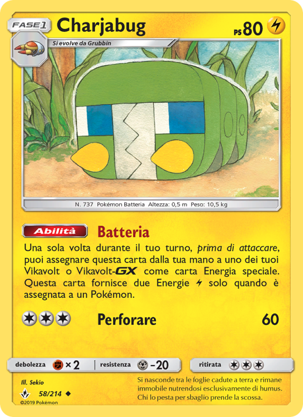 Charjabug 058/234 — Legami Inossidabili (Italian Pokémon TCG card)
