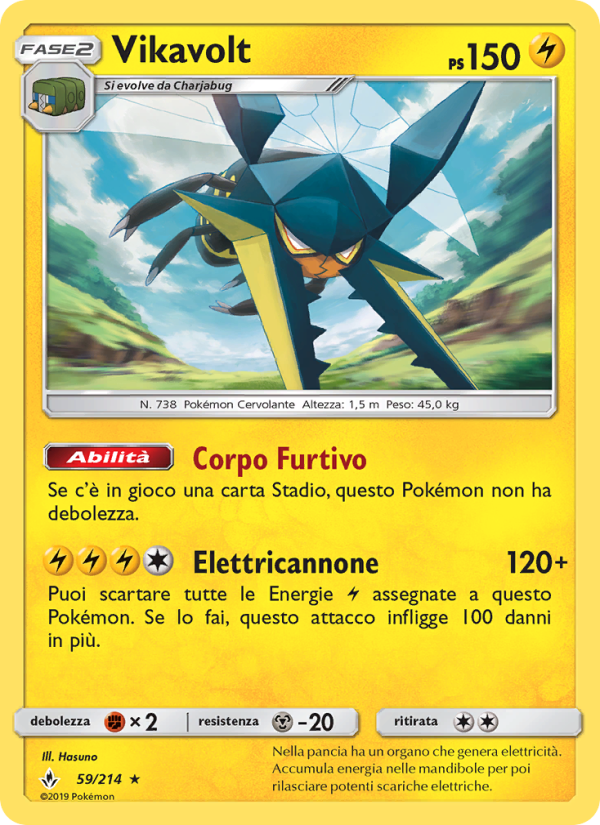 Vikavolt 059/234 — Legami Inossidabili (Italian Pokémon TCG card)