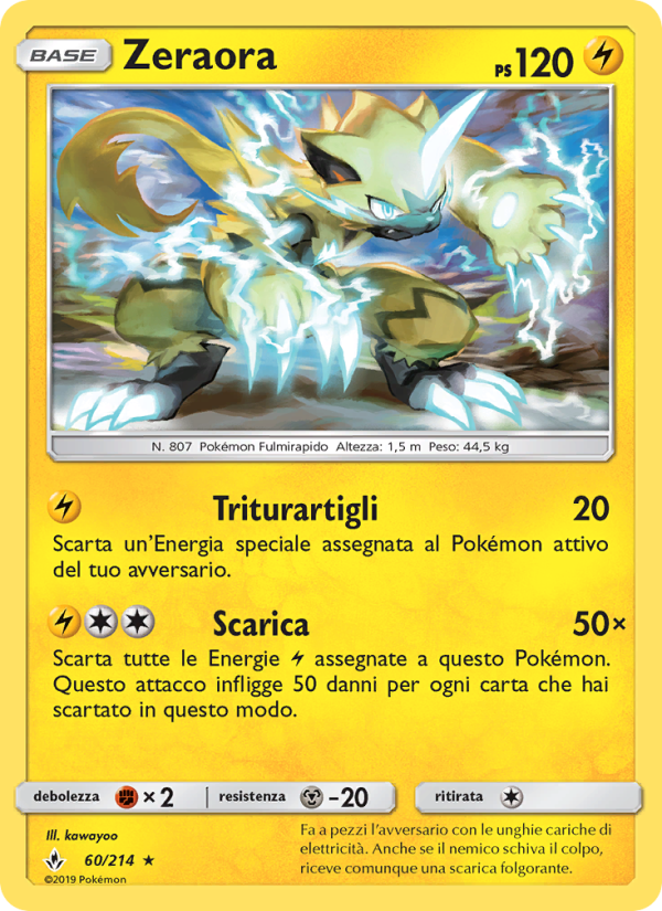 Zeraora 060/234 — Legami Inossidabili (Italian Pokémon TCG card)